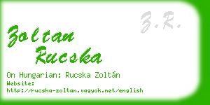 zoltan rucska business card