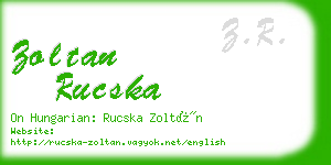 zoltan rucska business card